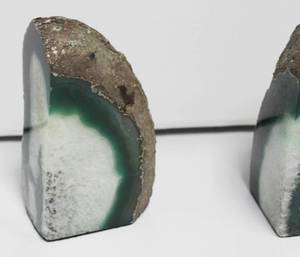 lot 80 image: 2 Large Multi Color Geode Bookends