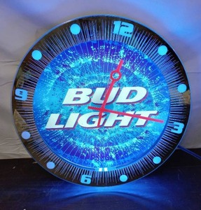 lot 30 image: Bud Light Lighted Bar Clock
