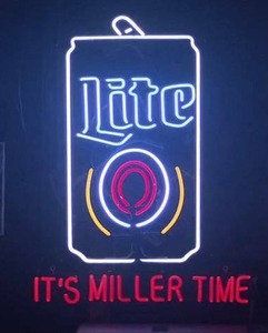 lot 32 image: Its Miller Time Neon Beer Sign
