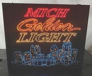 lot 2 image: Michelob Minneapolis Skyline Fiber Optic Bar Sign