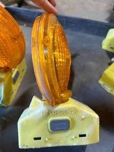 lot 12 image: Barricade Lights - Set of (3)