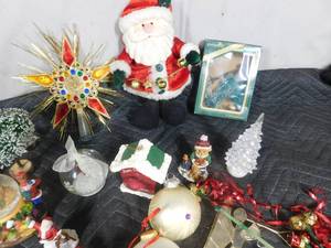 lot 84 image: Cristmas village characters and ornaments