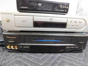 lot 91 image: 2 DVD and 1 VHS player
