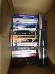 lot 92 image: CDs, DVDs, and VHS tapes