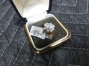 lot 110 image: 14K gold electro-plate with cubic zirconias