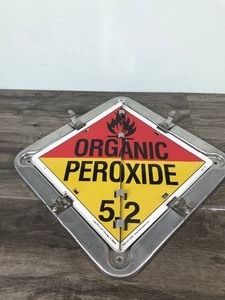lot 293 image: Hazmat flip placards with 16 different signs