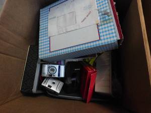 lot 139 image: 7 Boxes of electronics and office supplies