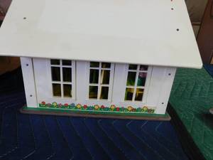 lot 157 image: Vintage Fisher Price school house with accessories and in original box