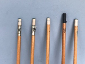 lot 398 image: 5 - wooden pool sticks