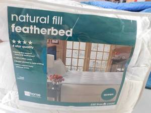 lot 162 image: Queen size feather bed