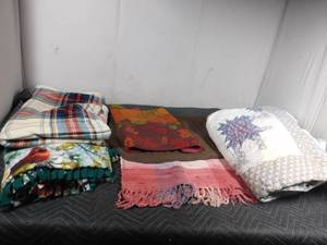 lot 188 image: Soft blankets, bedspread, and rugs