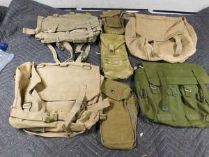 lot 408 image: military back packs and ammo packs