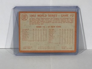 lot 536 image: 1964 Topps Baseball 137 1963 World Series Game 2 Davis Sparks Rally