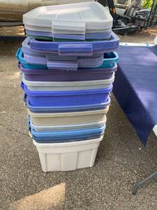 lot 27 image: Covered Storage Tubs