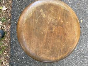 lot 105 image: Antique Swiveling Piano Stool with Glass Ball Feet