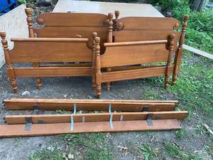 lot 110 image: Two Vintage Twin Bed Frames