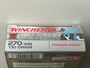 lot 7 image: (20) Rounds Winchester PowerPoint .270 130grain