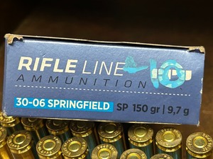 lot 10 image: (20) Rounds Rifleline .30-06 Springfield 150grain Soft Point