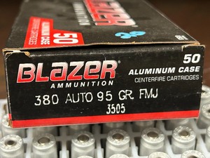 lot 20 image: (50) Rounds CCI Blazer Aluminum .380-Auto 95 grain FMJ
