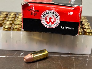 lot 30 image: (50) Rounds Pheonix-MX 9mm-Luger 123grain Hollow Point