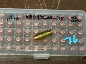lot 76 image: (50) Rounds .40-S&W FMJ