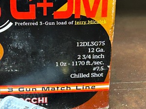lot 195 image: (25) Rounds Fiocchi 3-Gun Match 12gauge 2.75 #7.5-Shot, 1oz