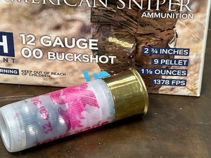 lot 120 image: (10) Rounds American Sniper 12gauge 2.75 9-Pellet OO-Buckshot