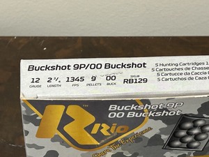 lot 131 image: (5) Rounds Rio 12gauge 2.75 9-Pellet OO-Buckshot