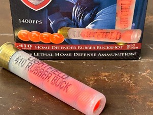 lot 139 image: (5) Rounds Lightfield .410-Gauge 2.5 Less-Lethal Rubber Buckshot