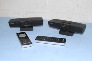 lot 31 image: Lot of 2 - Tely 200 Integrated 1080p Cameras  Video Conferencing with Keyboard Remote Controls