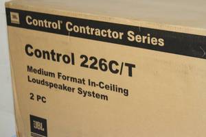 lot 39 image: Pair of NEW JBL Control 226CT Professional 6.5 Coaxial Premium Loudspeakers  Audio Speakers