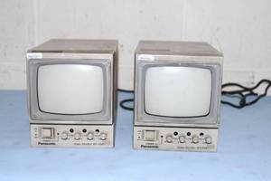 lot 42 image: Panasonic WV-BM500 Tube  CRT Security  Surveillance Monitors (Qty. 2)