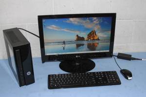 lot 45 image: HP Mini Tower Computer System with 1TB Hard Drive and Microsoft Office 2013 Pro  Windows 10 Pro