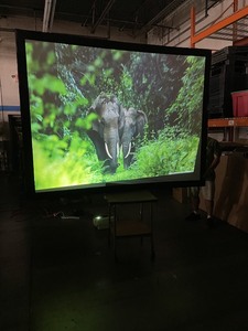 lot 63 image: Large Video Projection  Projector Screen - AV Stumpfl 6x8 Monoblox System w Drape Kit - No Legs