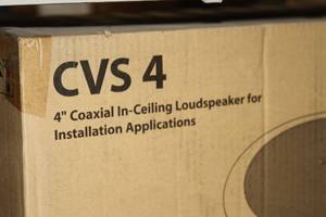 lot 91 image: PAIR of Tannoy CVS4 CVS 4 Coaxial In-Ceiling Pro Audio Loudspeakers  Speakers
