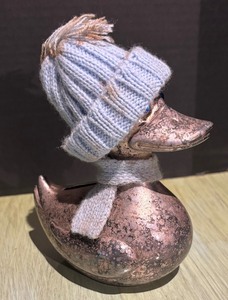 lot 107 image: Vintage Danish Metal Duck Bank by Eales of Sheffield