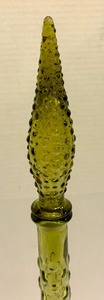 lot 118 image: Mid Century Green Rossini Empoli Genie Decanter Glass Bottle