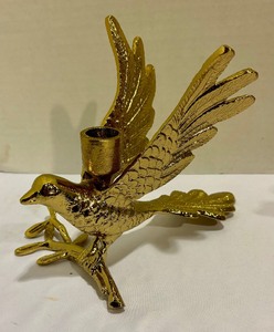 lot 44 image: Pair of Beautiful Brass Bird Candle Holders