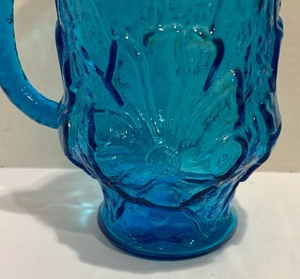 lot 128 image: Vintage Anchor Hocking Cerulean Blue Rain Pitcher