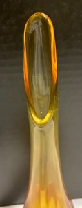 lot 158 image: Vintage Viking Glass Amber Swung Vase