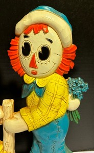 lot 161 image: Vintage Merrill Company Raggedy Ann and Andy Wall Plaque