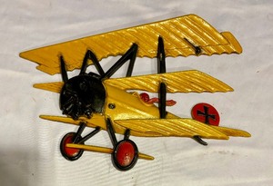 lot 180 image: Two Vintage Homco Metal Airplane Wall Plaques