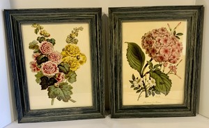 lot 62 image: Pair of Vintage Pretty Floral Framed Floral Prints