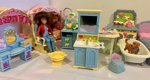 lot 95 image: Large Lot of Loving Family Dolls and Accessories