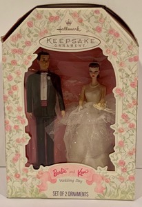 lot 220 image: Wedding Day Barbie Keepsake Ornaments, New in Box