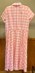 lot 239 image: Adorable Vintage Inspired Pink and White Checked Dress by Unique Vintage - NWT
