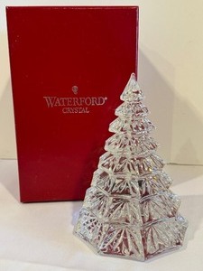 lot 410 image: Waterford Clear Crystal Sculpted Christmas Tree
