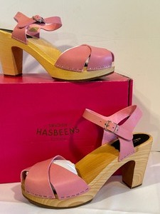 lot 396 image: Swedish Hasbeens Bubble Gum Pink Sandals - NEW