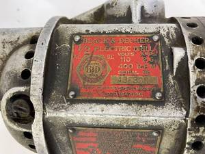 lot 358 image: Vintage Black and Decker 12 Inch Electric Drill