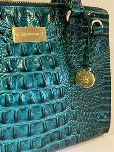 lot 22A image: Brahmin Anywhere Convertible Peacock Melbourne Leather Handbag, NWT